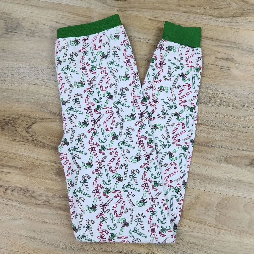 🔥Sleepyheads Green & White Candy Cane Pajama Set Youth 12